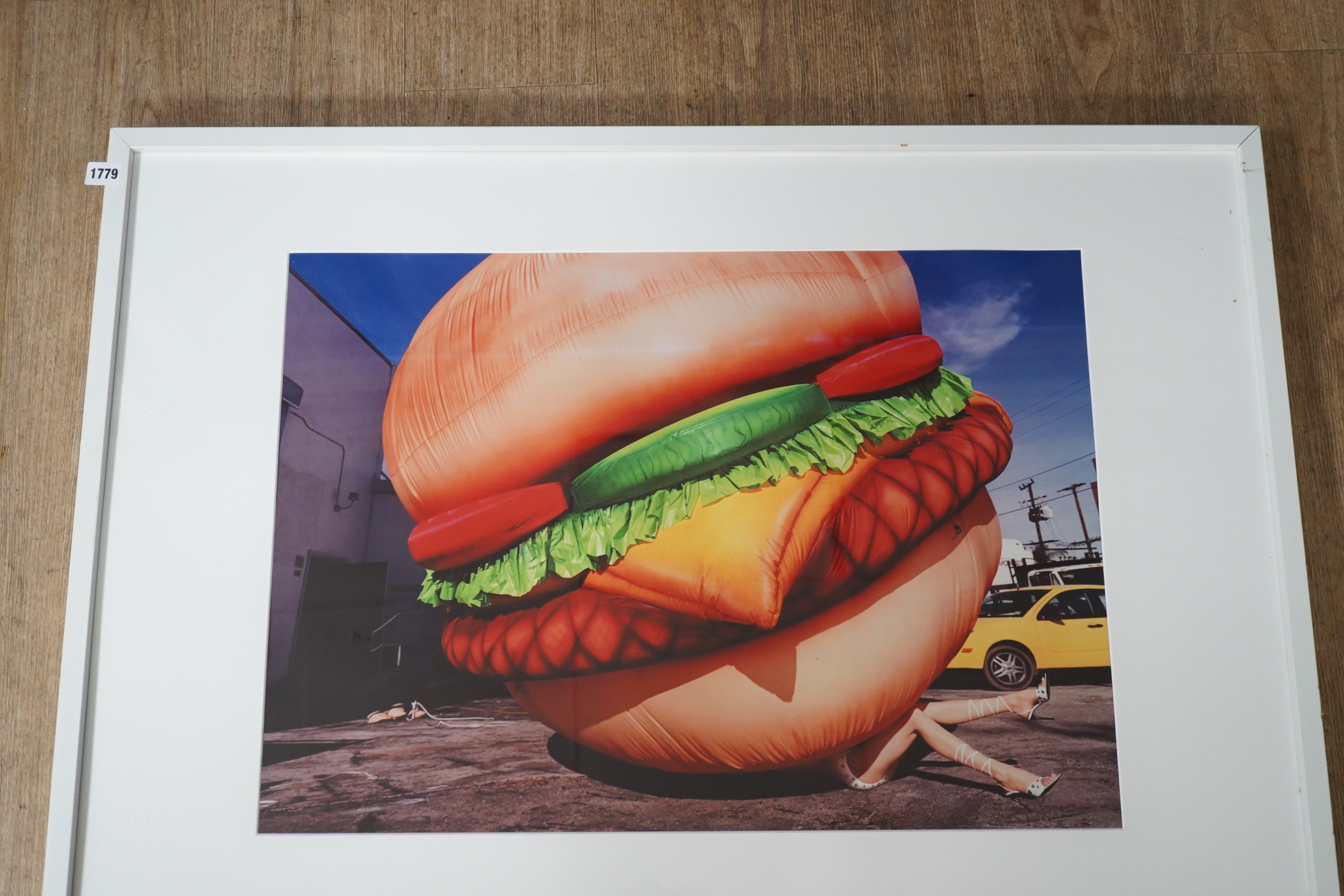 David Lachapelle (American, b.1961), contemporary chromogenic print, 'Death by hamburger', 50 x 68cm. Condition - good